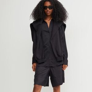 NEW H&M Black V-Neck Blouse